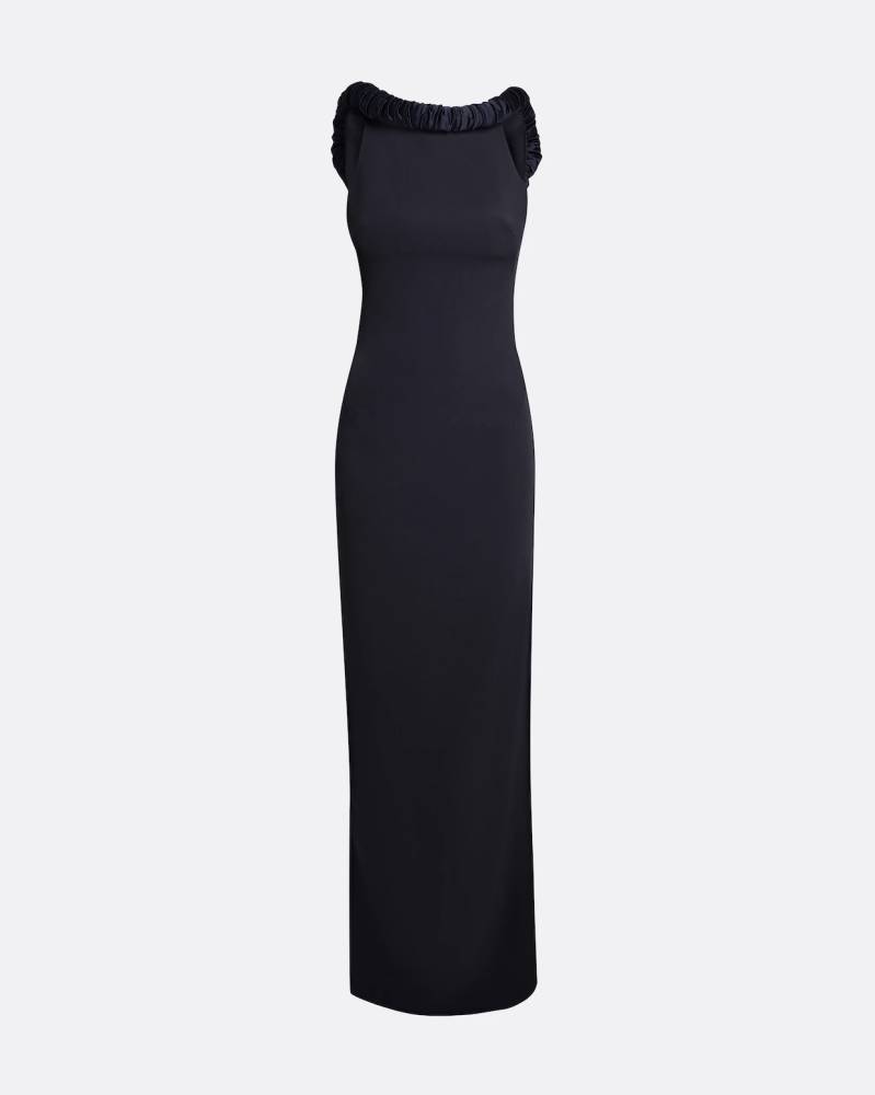 LIORA HIGH NECK COLUMN GOWN